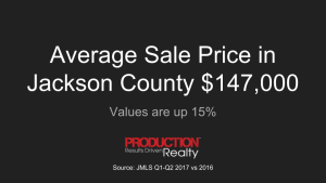 Average Sale Price Jackson County MI
